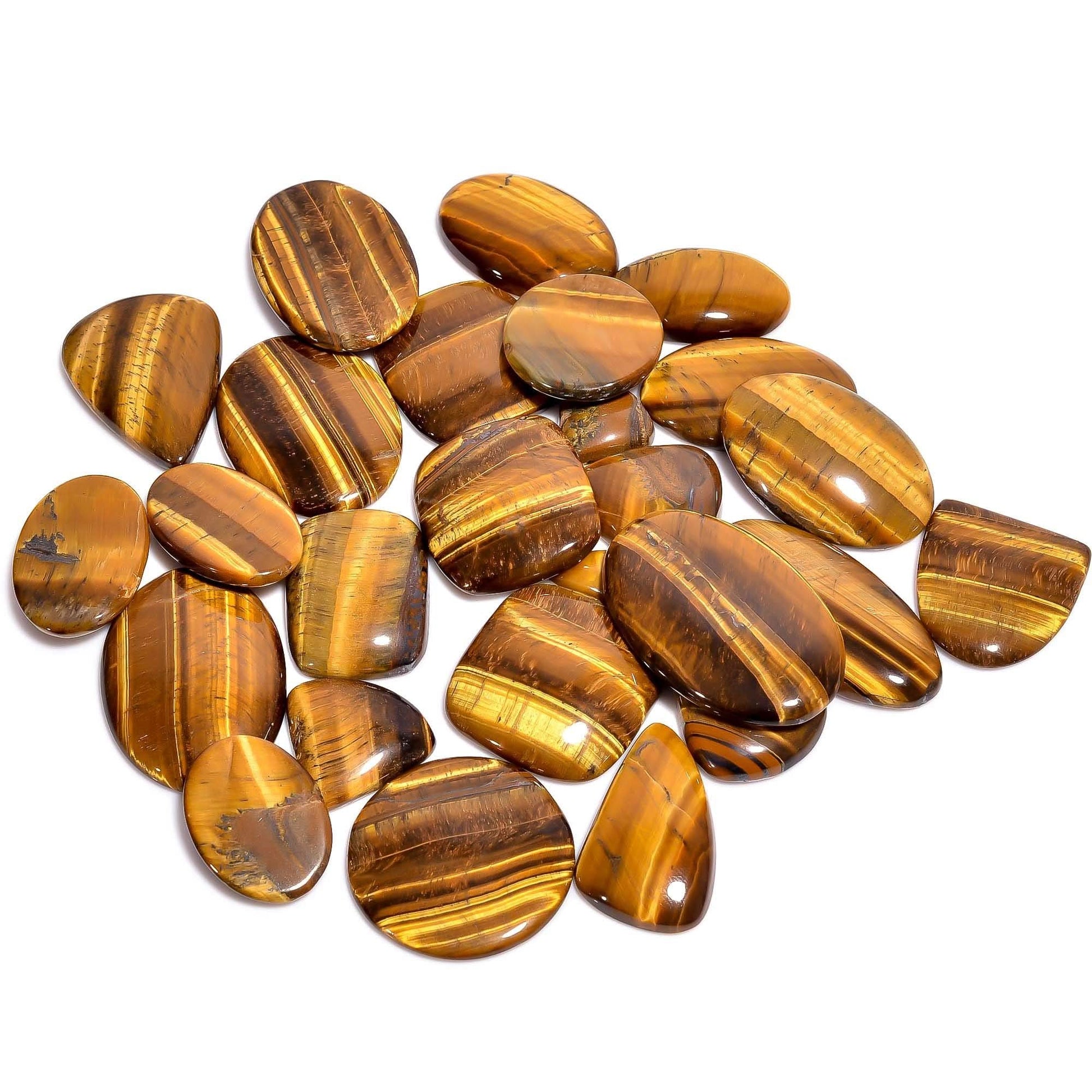 Loose Tiger Eye Cabochons for Handmade Jewelry Designs