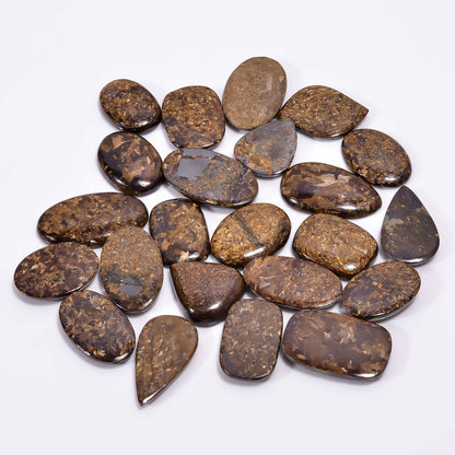 Bronzite Mix Shape Gemstones Cabochons [30-40mm] (2-3pcs), Jewelry Making Loose Gemstone, Polished Gems, DIY, Wire Wrapping, Reiki, Wikka, Healing Crystals, Bulk Gemstone Deal