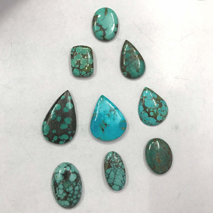 ™ 100 carats Genuine Tibetan Turquoise Gemstones Wholesale Cabochons Lot, Jewelry Making Loose Gemstone, Polished Gems, DIY, Wire Wrapping, Healing Crystals, Bulk Gemstone, Birthstone Crystals