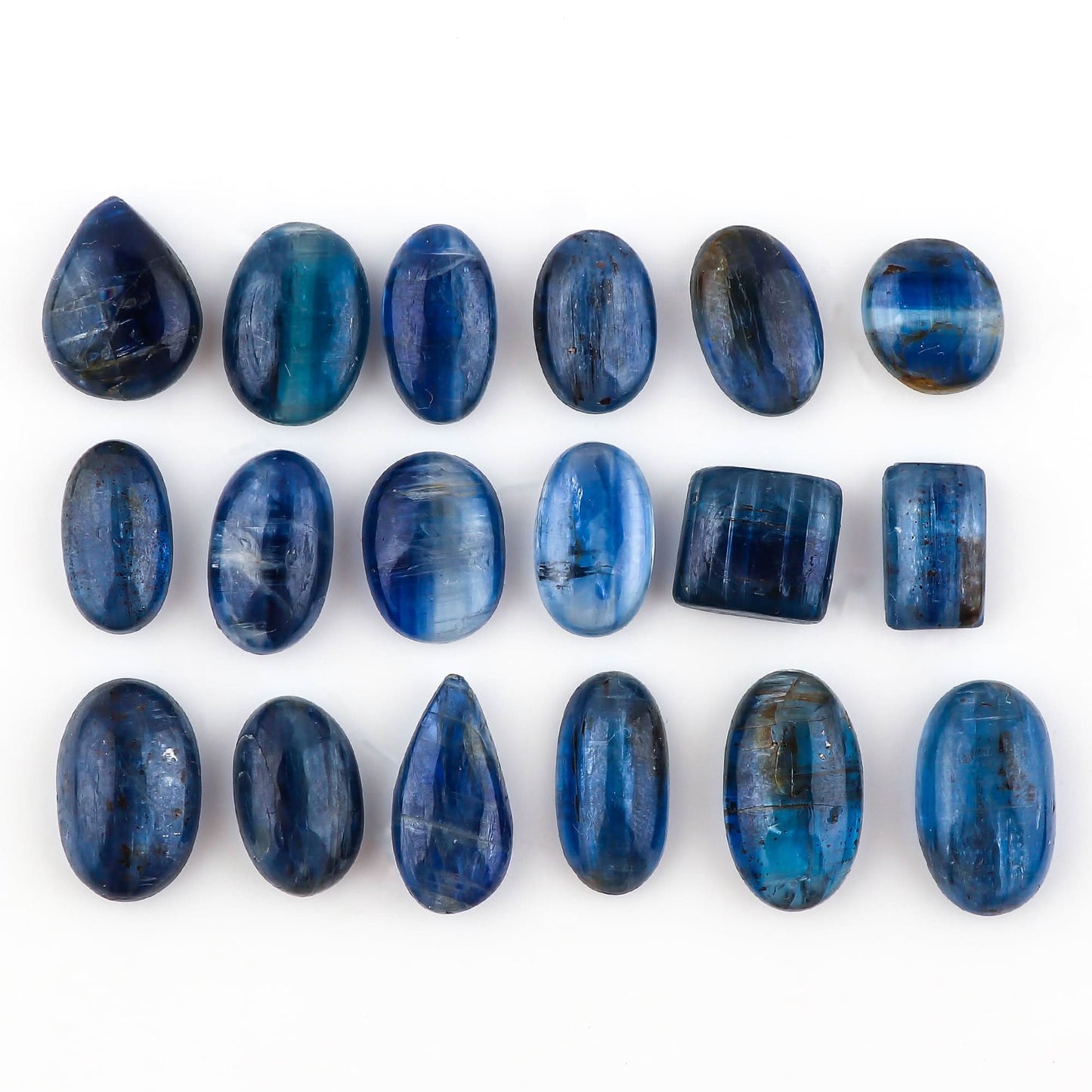 natural kyanite blue polished stone