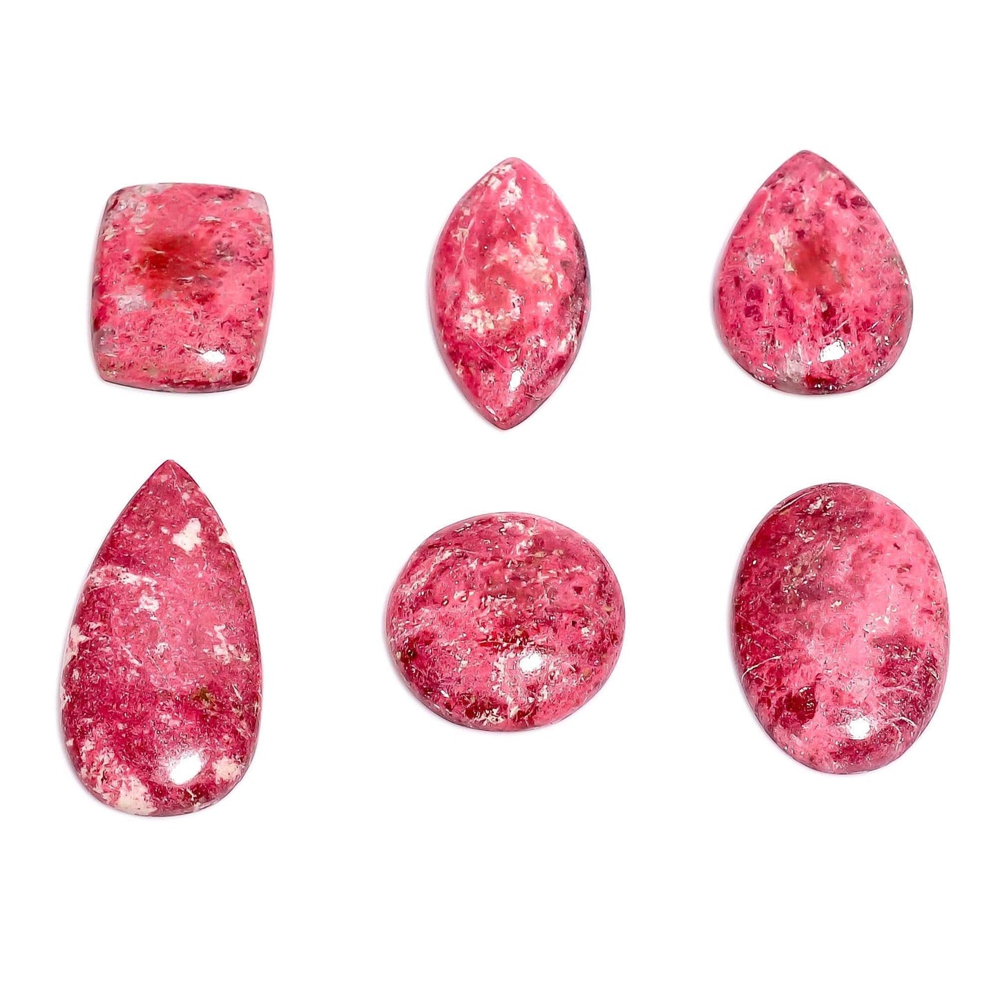 natural thulite polished cabochon bulk gemstone