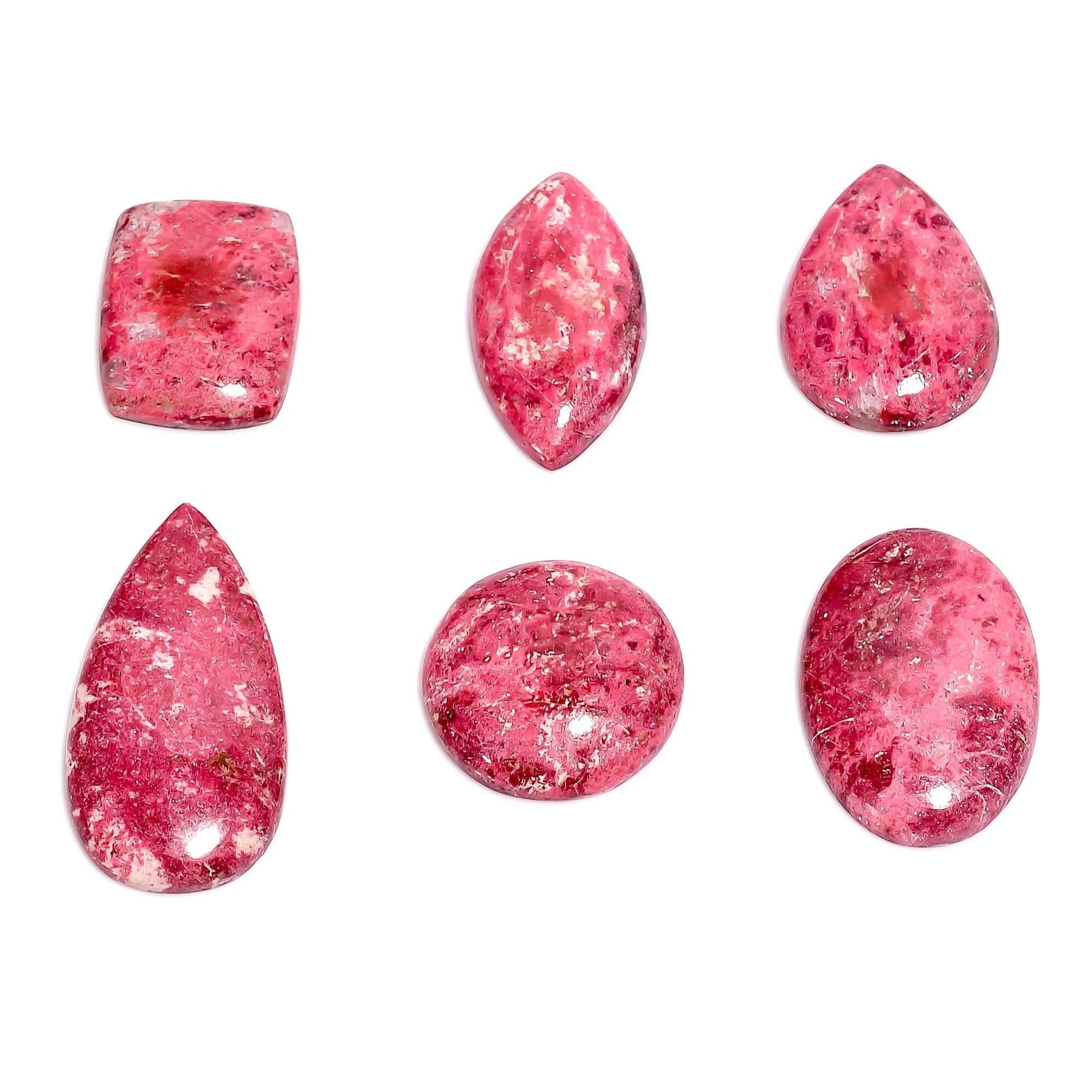 natural thulite polished cabochon bulk gemstone
