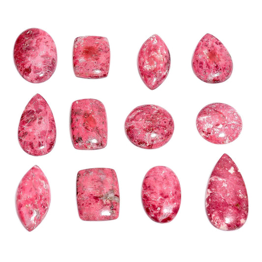 natural thulite cabochon pink gemstone wholesale lot
