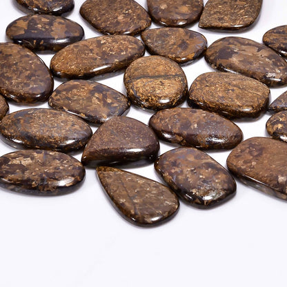 Bronzite Mix Shape Gemstones Cabochons [30-40mm] (2-3pcs), Jewelry Making Loose Gemstone, Polished Gems, DIY, Wire Wrapping, Reiki, Wikka, Healing Crystals, Bulk Gemstone Deal