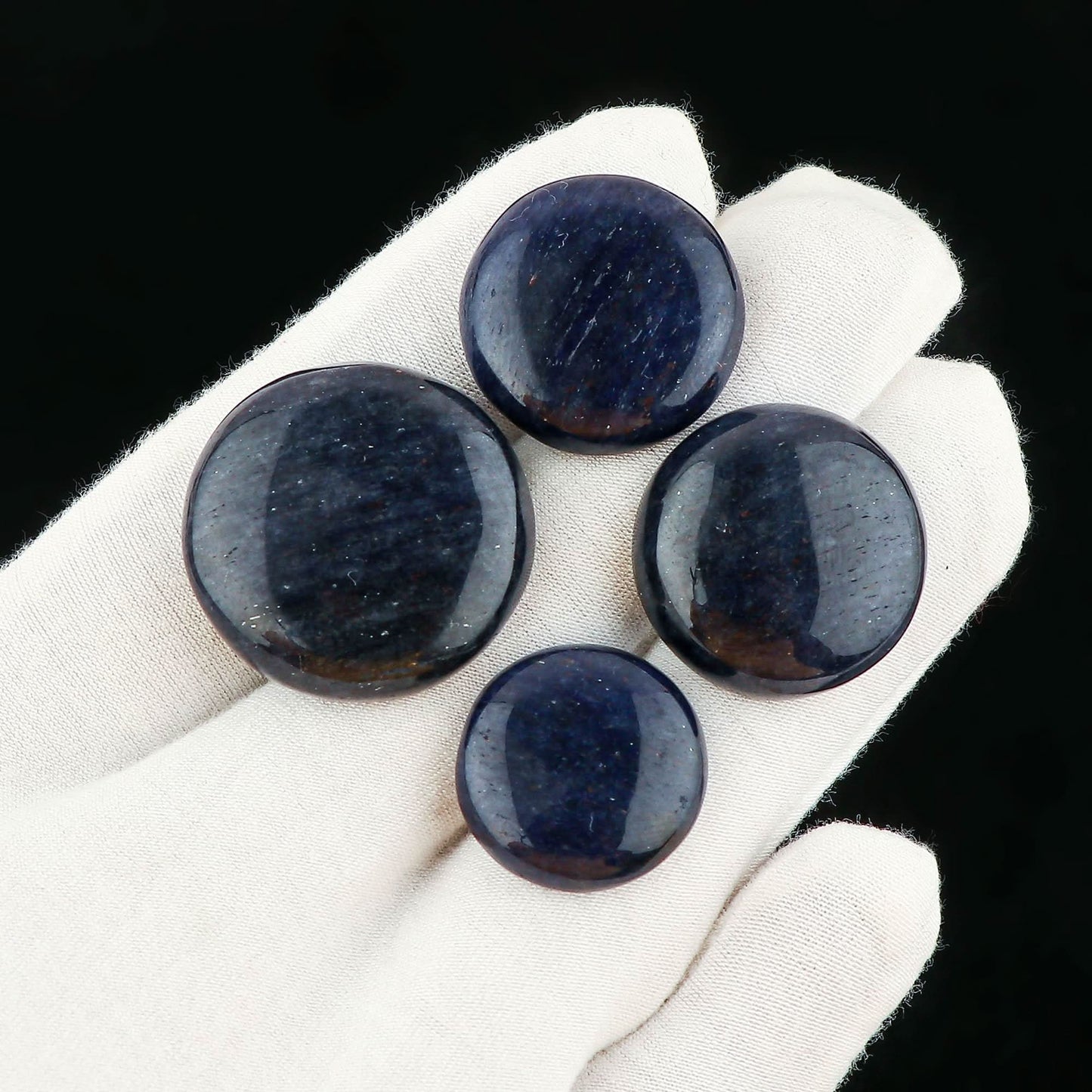 polished blue quartz gemstone