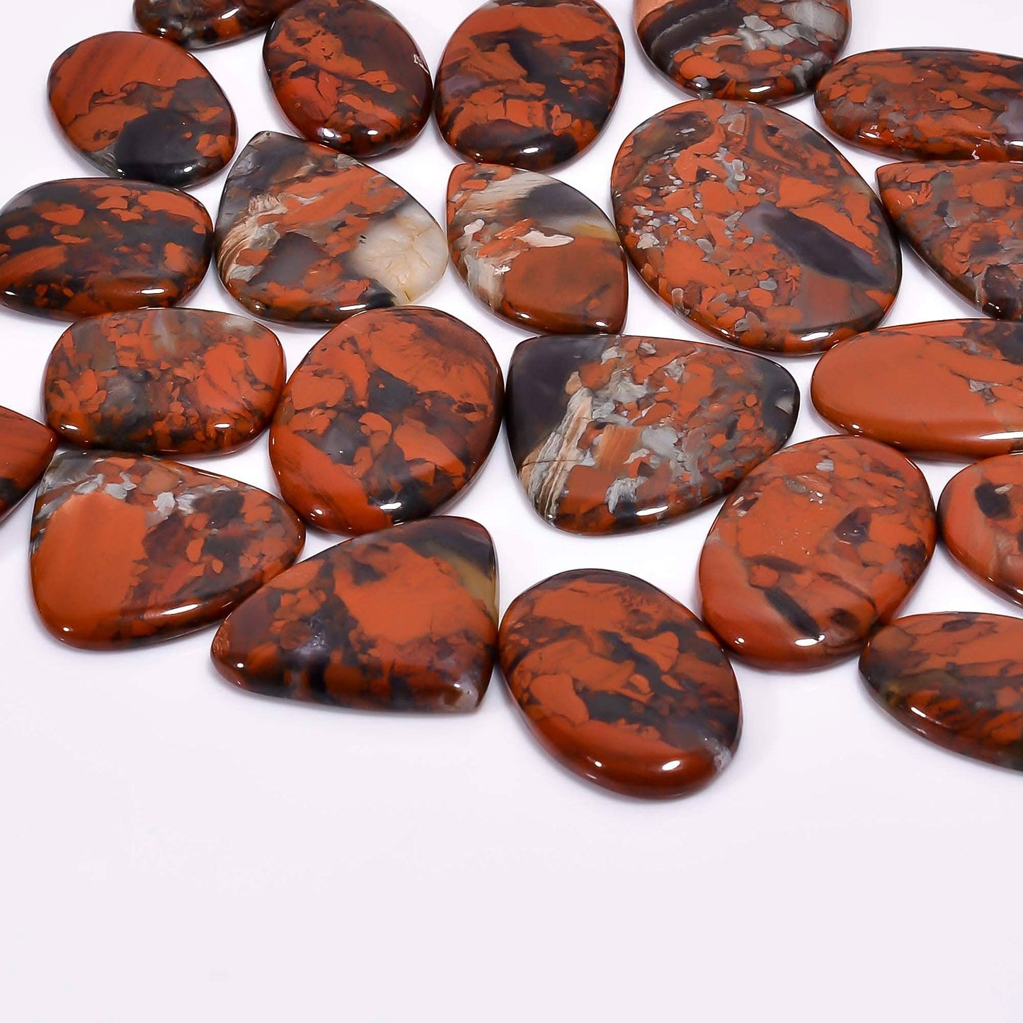 100 carats Natural Rainbow Jasper Gemstone Wholesale Cabochons Lot, Jewelry Making Loose Gemstone, Polished Decor Specimen, DIY, Wire Wrapping, Healing Crystals, Bulk Gemstone (2-4pcs)