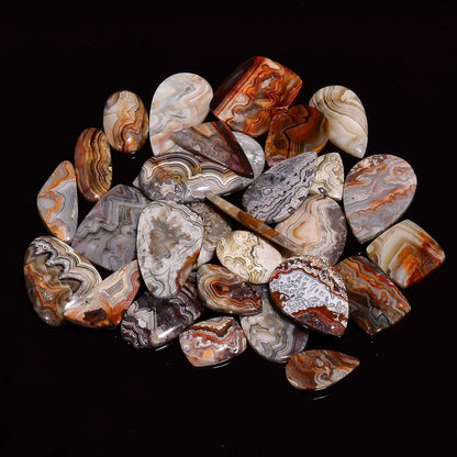 90-100 carats Natural Crazy Lace Agate Gemstones Wholesale Cabochons Lot, Jewelry Making Loose Gemstone, Polished Gems, DIY, Wire Wrapping, Reiki, Healing Crystals, Bulk Gemstone