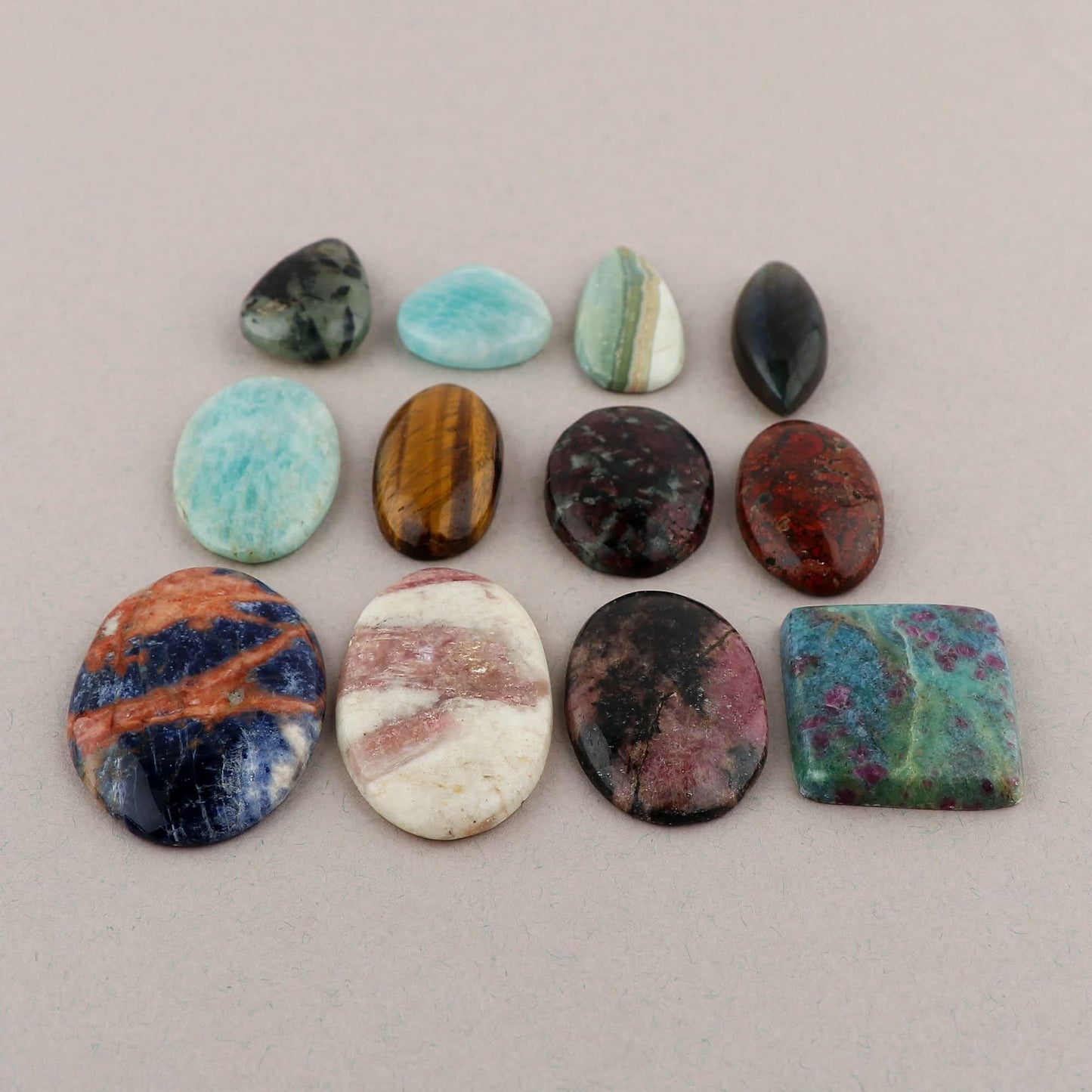 100 Carats Natural Mix Gemstones Wholesale Cabochons Lot, Jewelry Making Loose Gemstone, DIY Stones, Wire Wrapping, Reiki, Wikka, Healing Crystals, Bulk Gemstone Deal, 2 to 4pcs