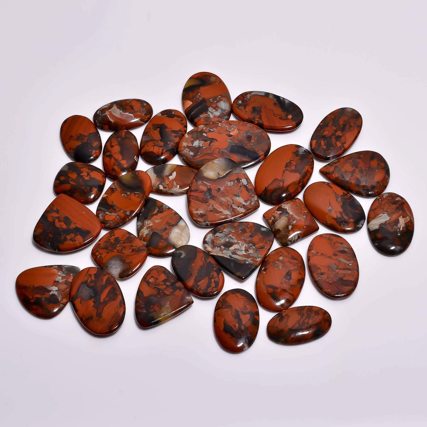 100 carats Natural Rainbow Jasper Gemstone Wholesale Cabochons Lot, Jewelry Making Loose Gemstone, Polished Decor Specimen, DIY, Wire Wrapping, Healing Crystals, Bulk Gemstone (2-4pcs)