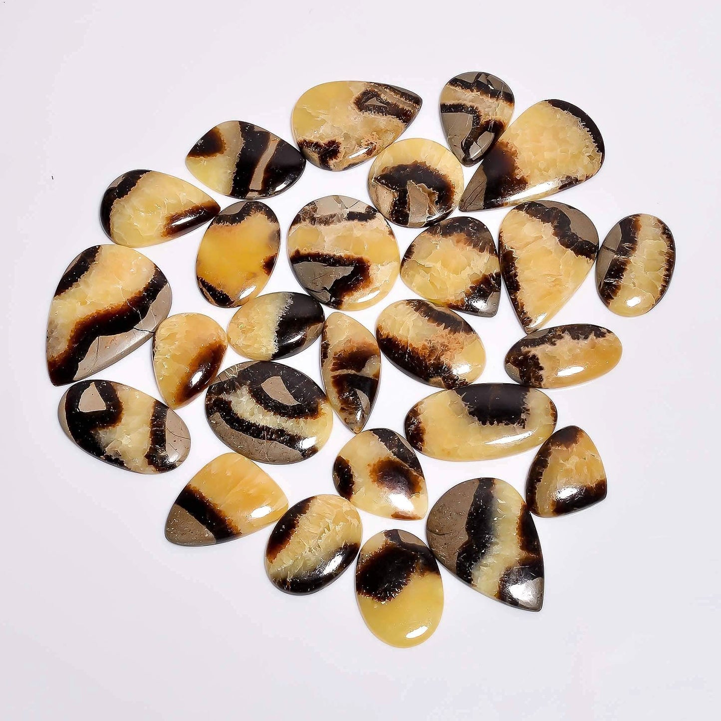 Septarian dragon stone 20–30 mm flat back for wire wrapping and jewelry making