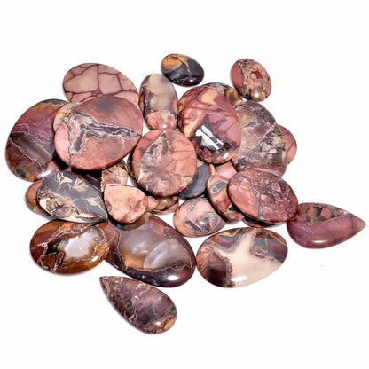 [20-30mm] (5pcs) Butterfly Jasper Mix Shape Gemstones Cabochons, Jewelry Making Loose Gemstone, Polished Gems, DIY, Wire Wrapping, Reiki, Wikka, Healing Crystals, Bulk Gemstone Deal