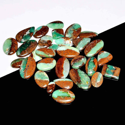 3pcs Natural Bi-Chrysoprase Gemstone Wholesale Cabochons Lot, Jewelry Making Loose Gemstone, Polished Home Decor Specimen, DIY, Wire Wrapping, Reiki, Healing Crystals, Bulk Gemstone Deal