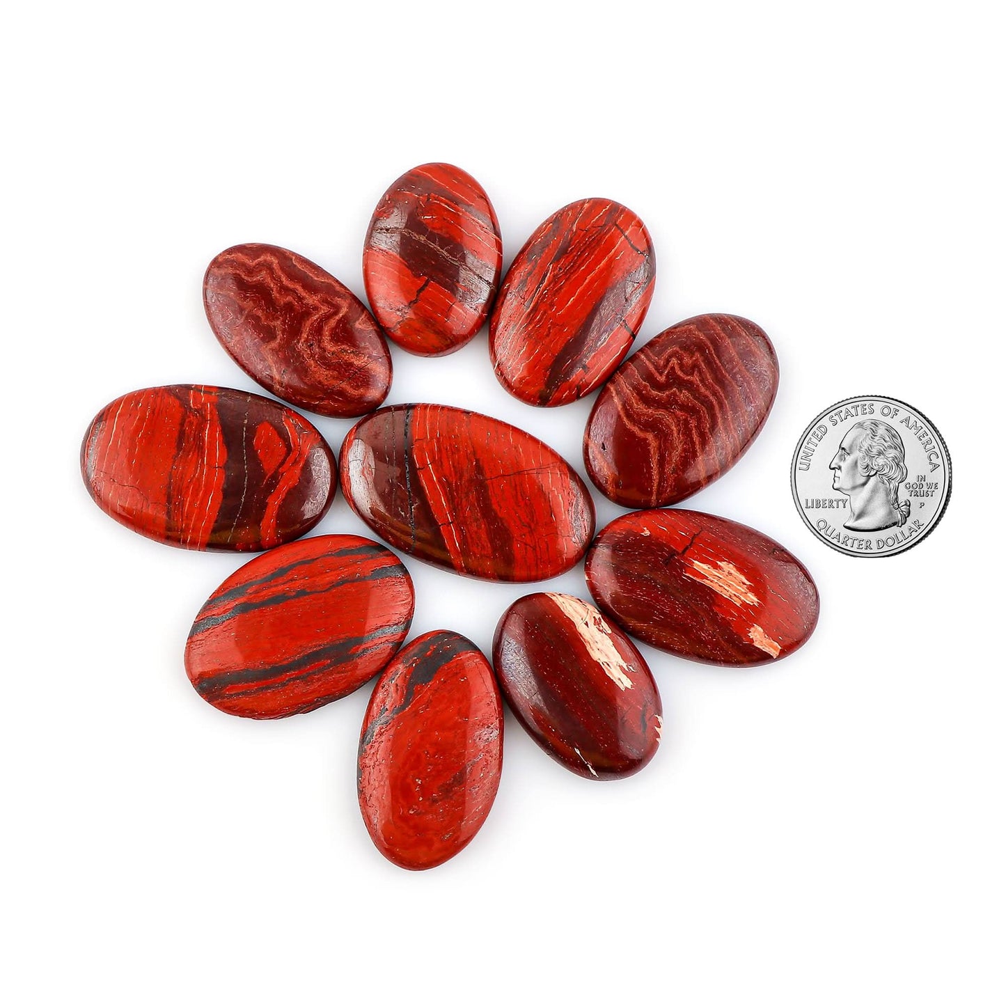 natural jasper stone patterned cabochon