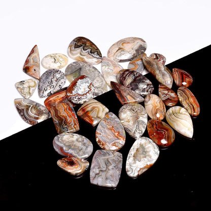 90-100 carats Natural Crazy Lace Agate Gemstones Wholesale Cabochons Lot, Jewelry Making Loose Gemstone, Polished Gems, DIY, Wire Wrapping, Reiki, Healing Crystals, Bulk Gemstone