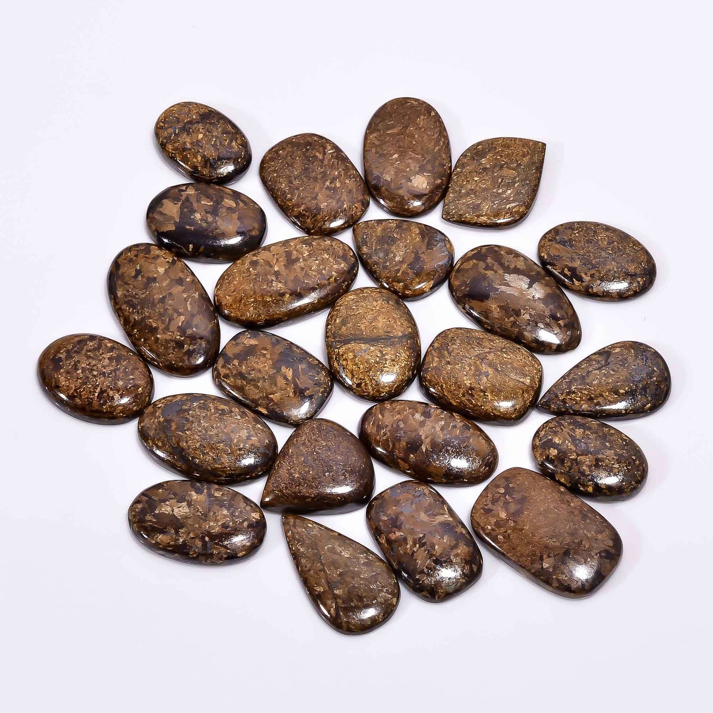 Bronzite Mix Shape Gemstones Cabochons [30-40mm] (2-3pcs), Jewelry Making Loose Gemstone, Polished Gems, DIY, Wire Wrapping, Reiki, Wikka, Healing Crystals, Bulk Gemstone Deal
