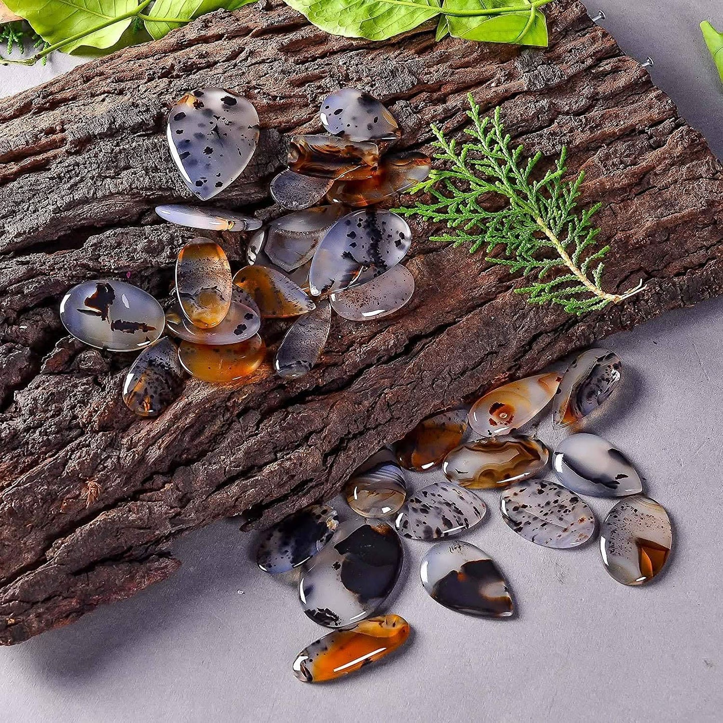 3pcs Montana Agate Gemstone Wholesale Cabochons Lot, Jewelry Making Loose Gemstone, Polished Home Decor Specimen, DIY, Wire Wrapping, Reiki, Healing Crystals, Bulk Gemstone Deal