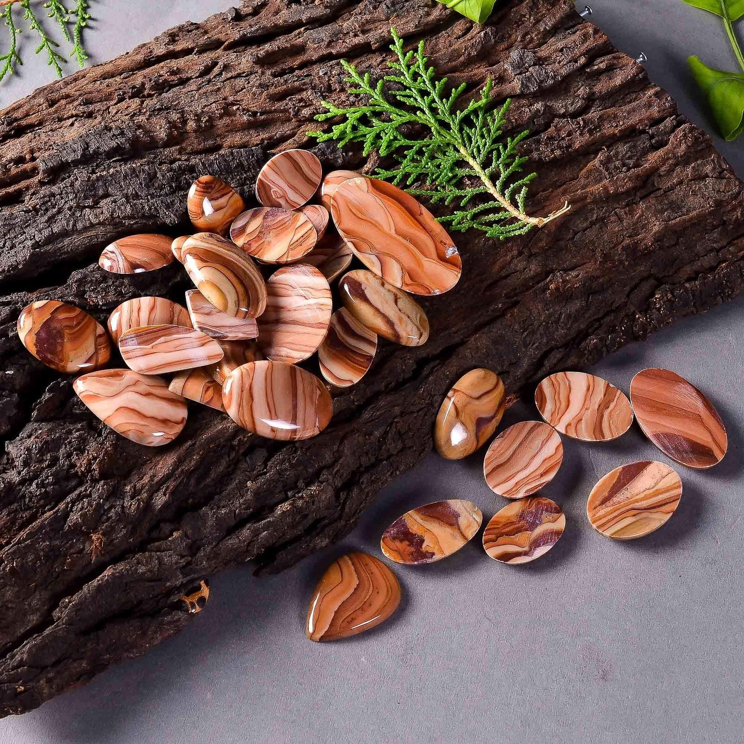 Wood dolomite gemstone specimens for wire wrap and healing crystals


