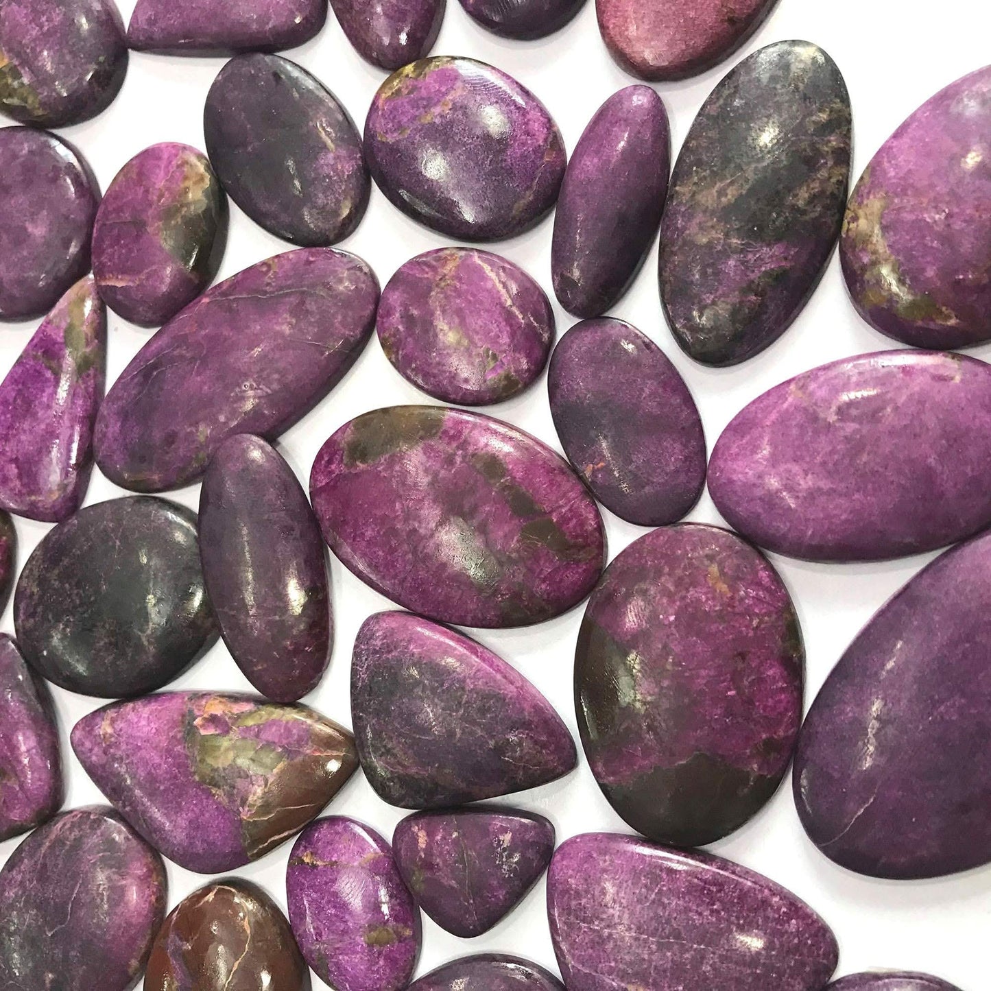 Wholesale purpurite crystals – natural purple gemstone cabochons jewelry making wire wrapping
