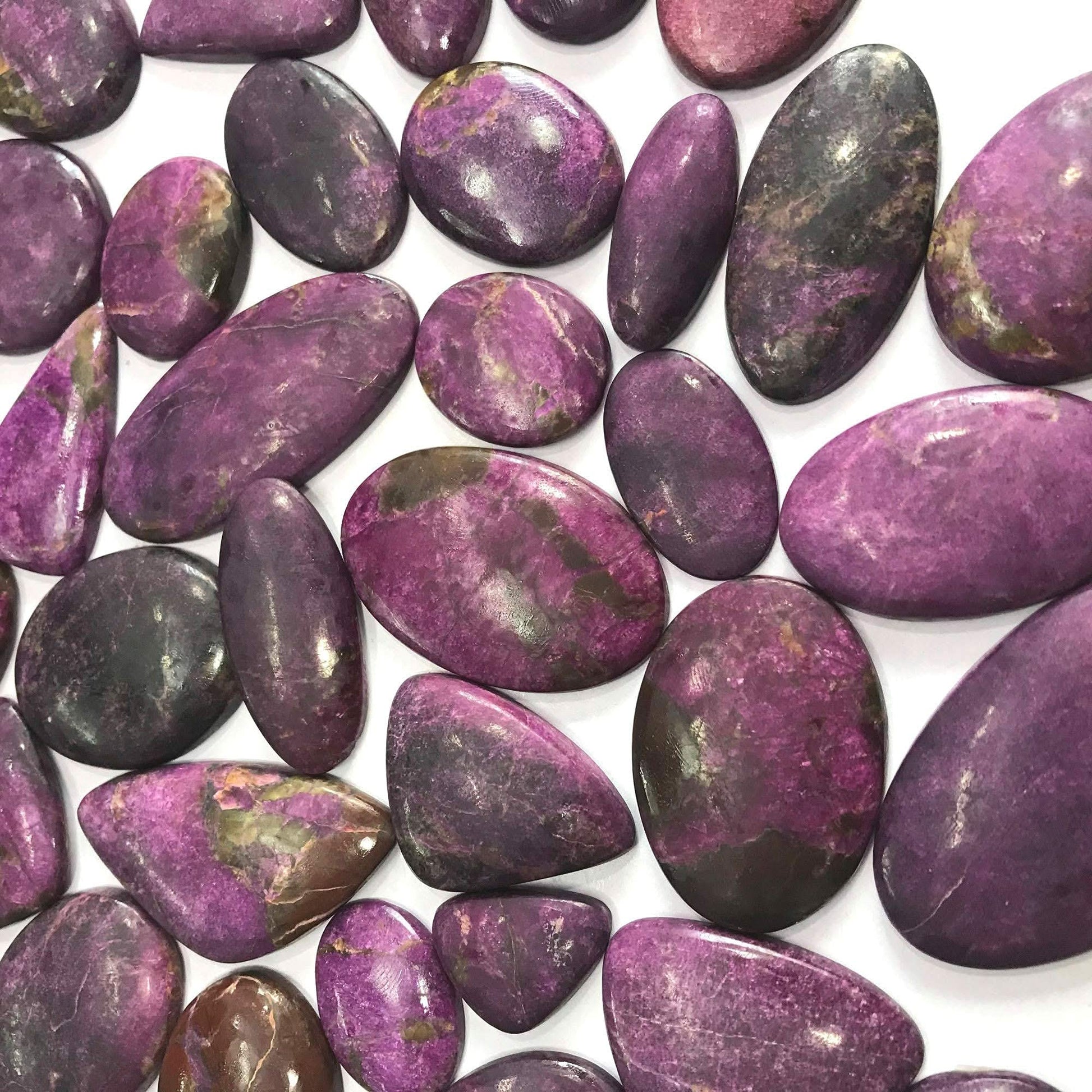 Wholesale purpurite crystals – natural purple gemstone cabochons jewelry making wire wrapping