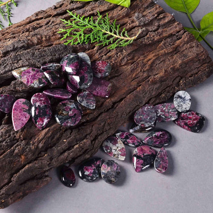 2 pcs Natural Eudialyte Gemstone Wholesale Cabochons Lot, Jewelry Making Loose Gemstone, Polished Home Decor Specimen, DIY, Wire Wrapping, Reiki, Healing Crystals, Bulk Gemstone Deal