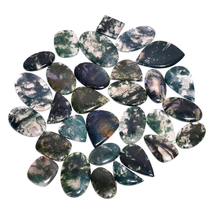 AAA+ grade natural moss agate cabochon lot for statement jewelry making