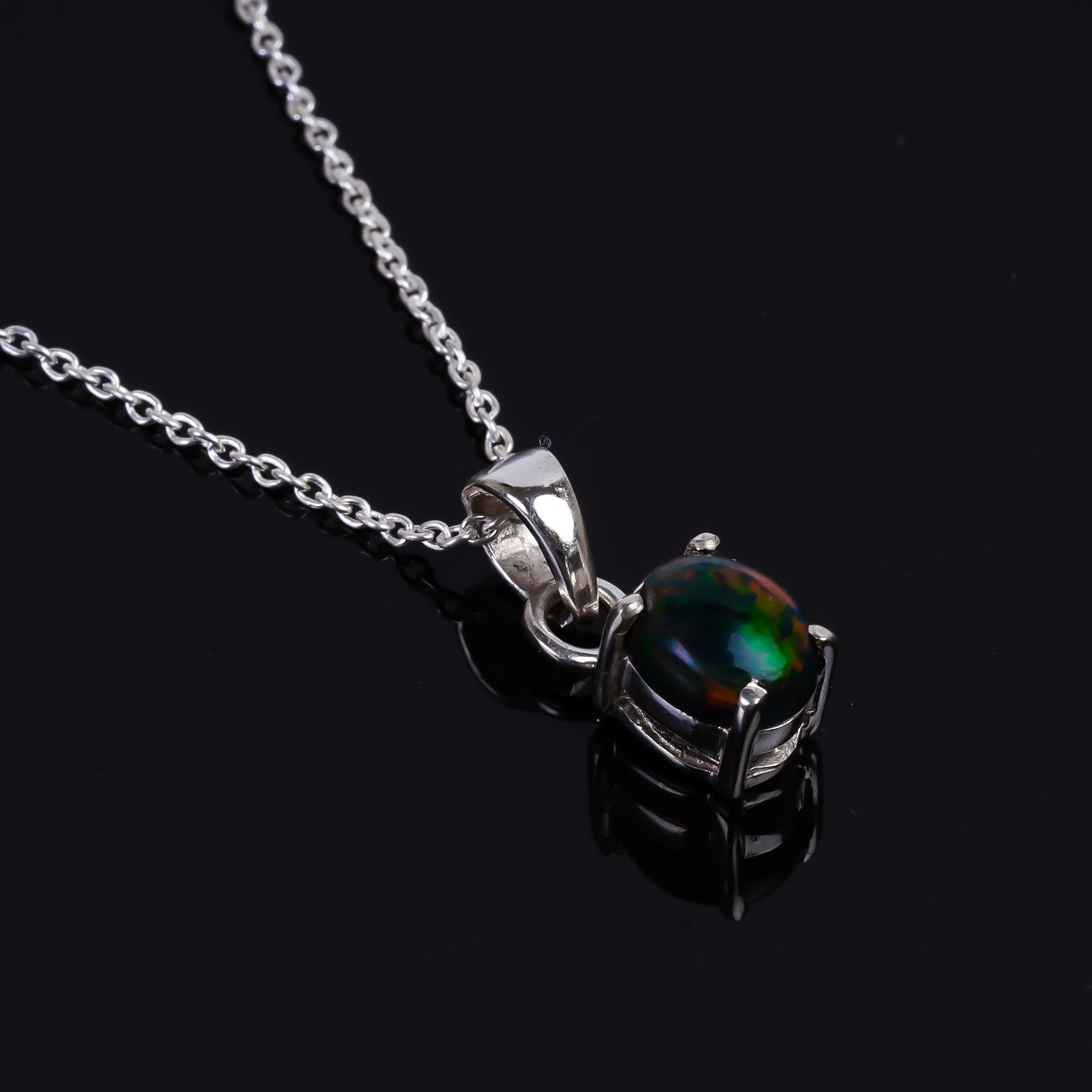 13 Ct Black Ethiopian Opal Pendant