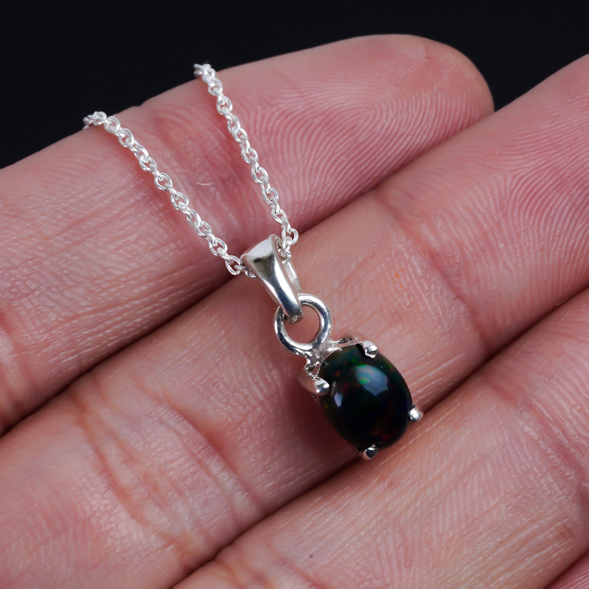 13 Ct Black Ethiopian Opal Pendant