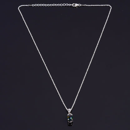 Rare jewelry design in a 13 Ct Black Ethiopian Opal Pendant