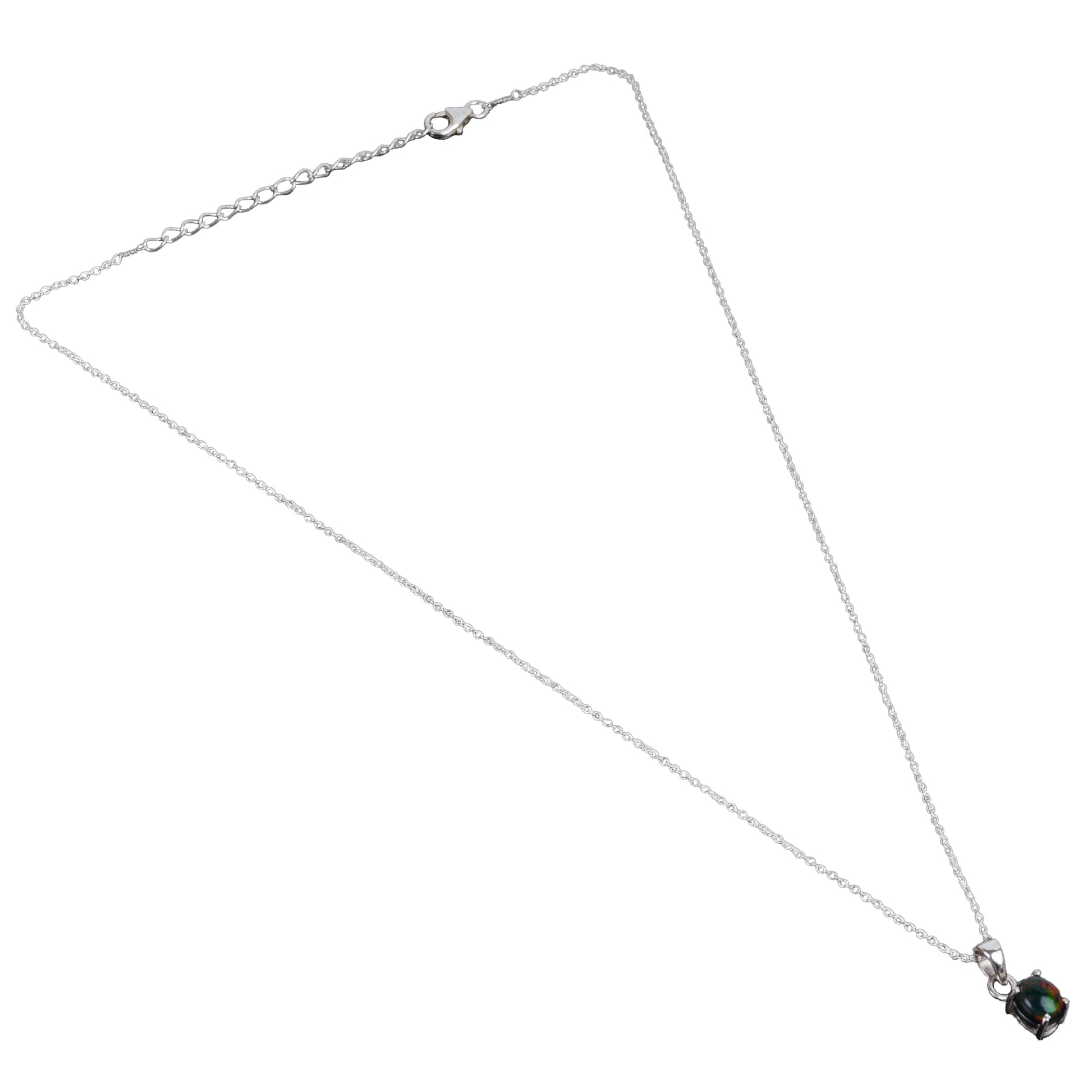 Glamorous look with our 13 Ct Black Ethiopian Opal Pendant, perfectly polished in 925 Silver