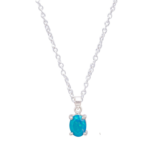 Radiant 13 Ct Paraiba Opal Prong Pendant in 925 silver added to your jewelry collection