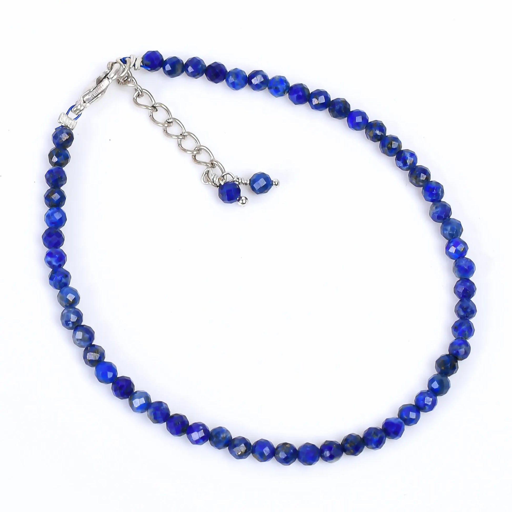 Lapis Lazuli Healing Bracelet | Natural Micro Round Blue Gemstone Beads Armonia