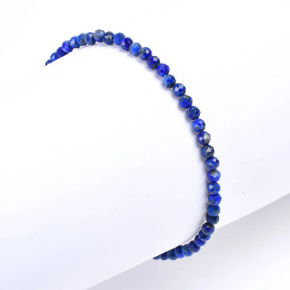 Lapis Lazuli Healing Bracelet | Natural Micro Round Blue Gemstone Beads Armonia