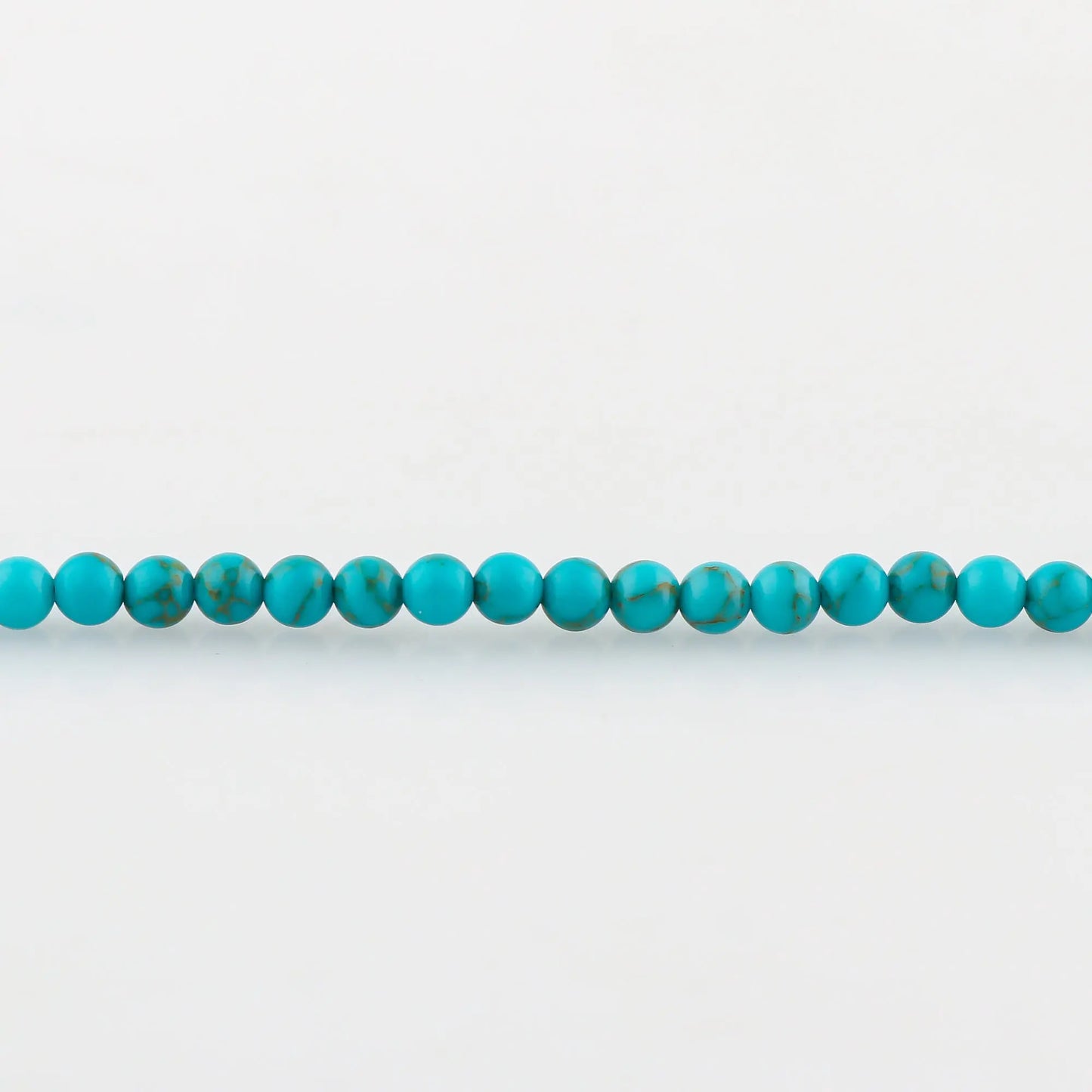 Natural Turquoise Gemstone mIcro Beads Bracelet, Blue Turquoise Silver Jewelry Armonia