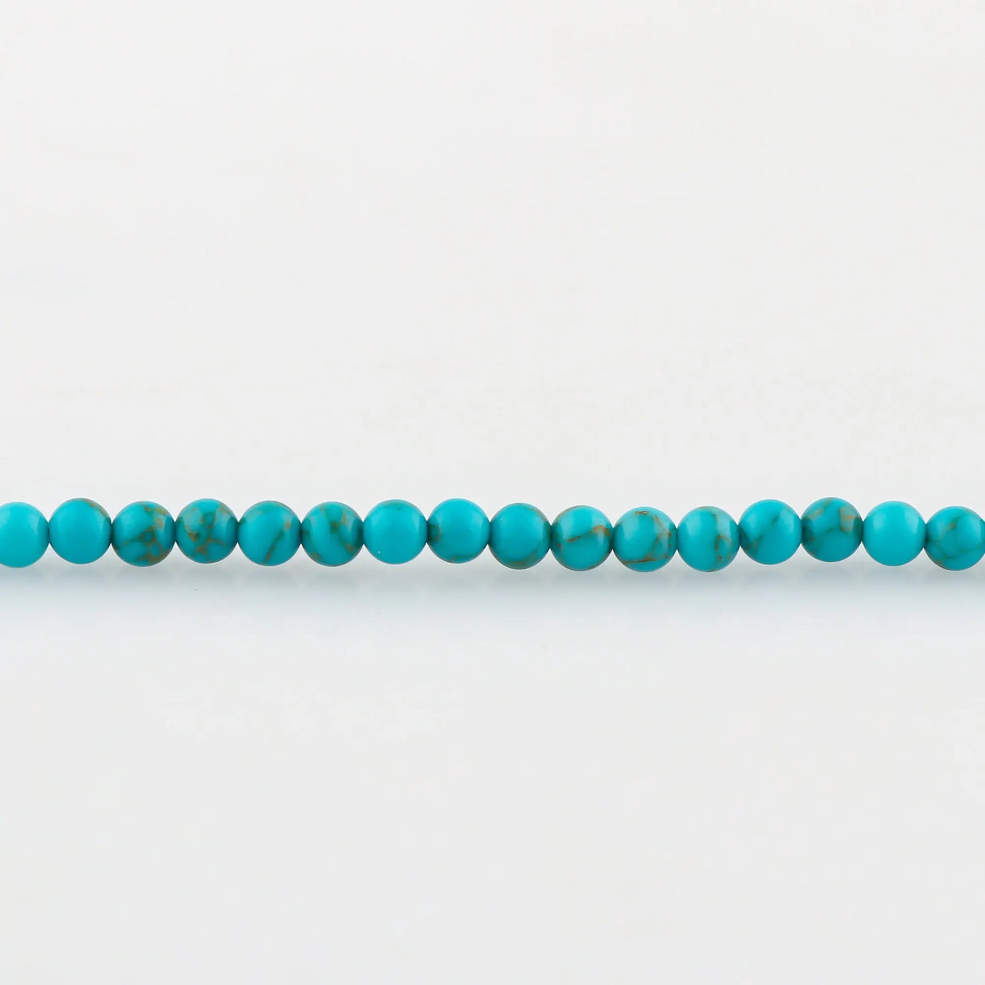 Natural Turquoise Gemstone mIcro Beads Bracelet, Blue Turquoise Silver Jewelry Armonia