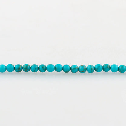 Natural Turquoise Gemstone mIcro Beads Bracelet, Blue Turquoise Silver Jewelry Armonia