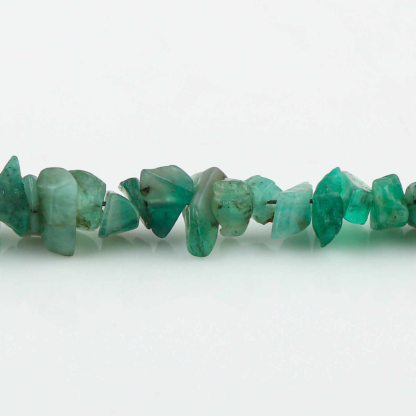 Natural Emerlad Chips Nuggets Crystal Bracelet Women Jewelry, Raw Chips Nuggets Beaded Bracelets, 8 inch