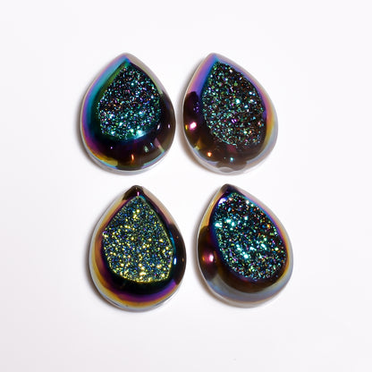 Titanium Druzy Green Pear Window loose gemstone - view 5
