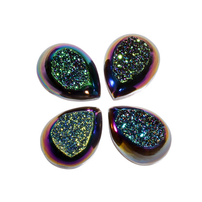 Titanium Druzy Green Pear Window loose gemstone - view 4
