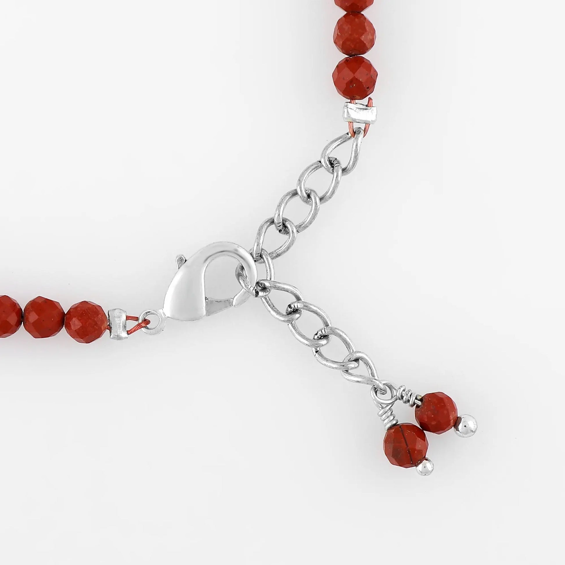 Natural Red Jasper Gemstone Micro Round Beads Bracelet, Birthstone Healing Crystal Armonia