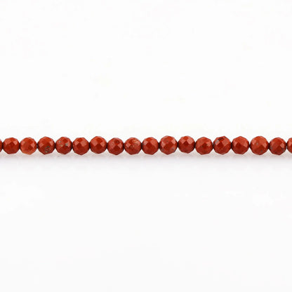 Natural Red Jasper Gemstone Micro Round Beads Bracelet, Birthstone Healing Crystal Armonia