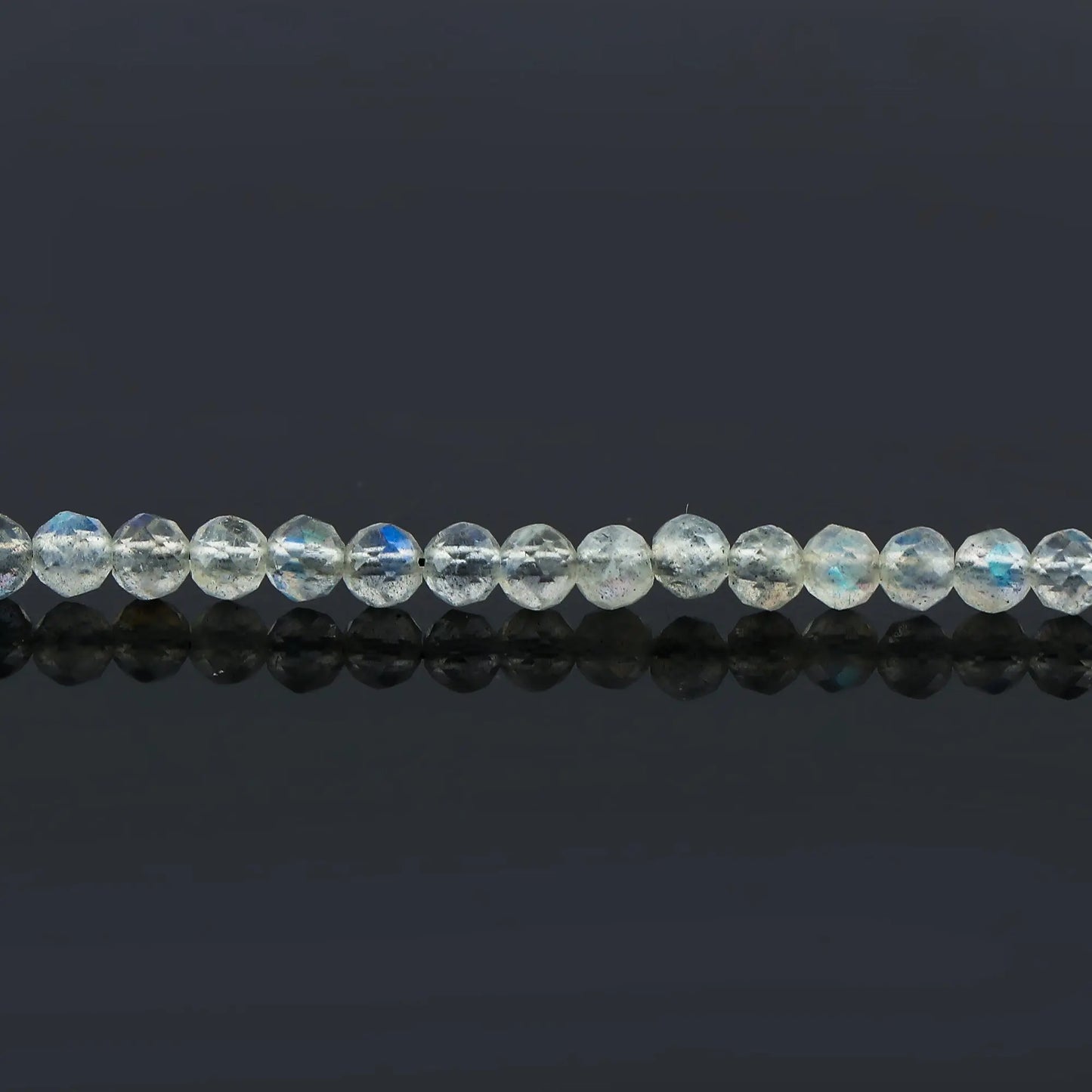 Natural Moonstone Gemstone Micro Round Beads Bracelet, Birthstone Healing Crystal Armonia