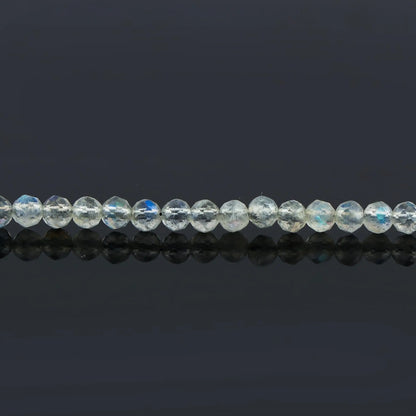Natural Moonstone Gemstone Micro Round Beads Bracelet, Birthstone Healing Crystal Armonia