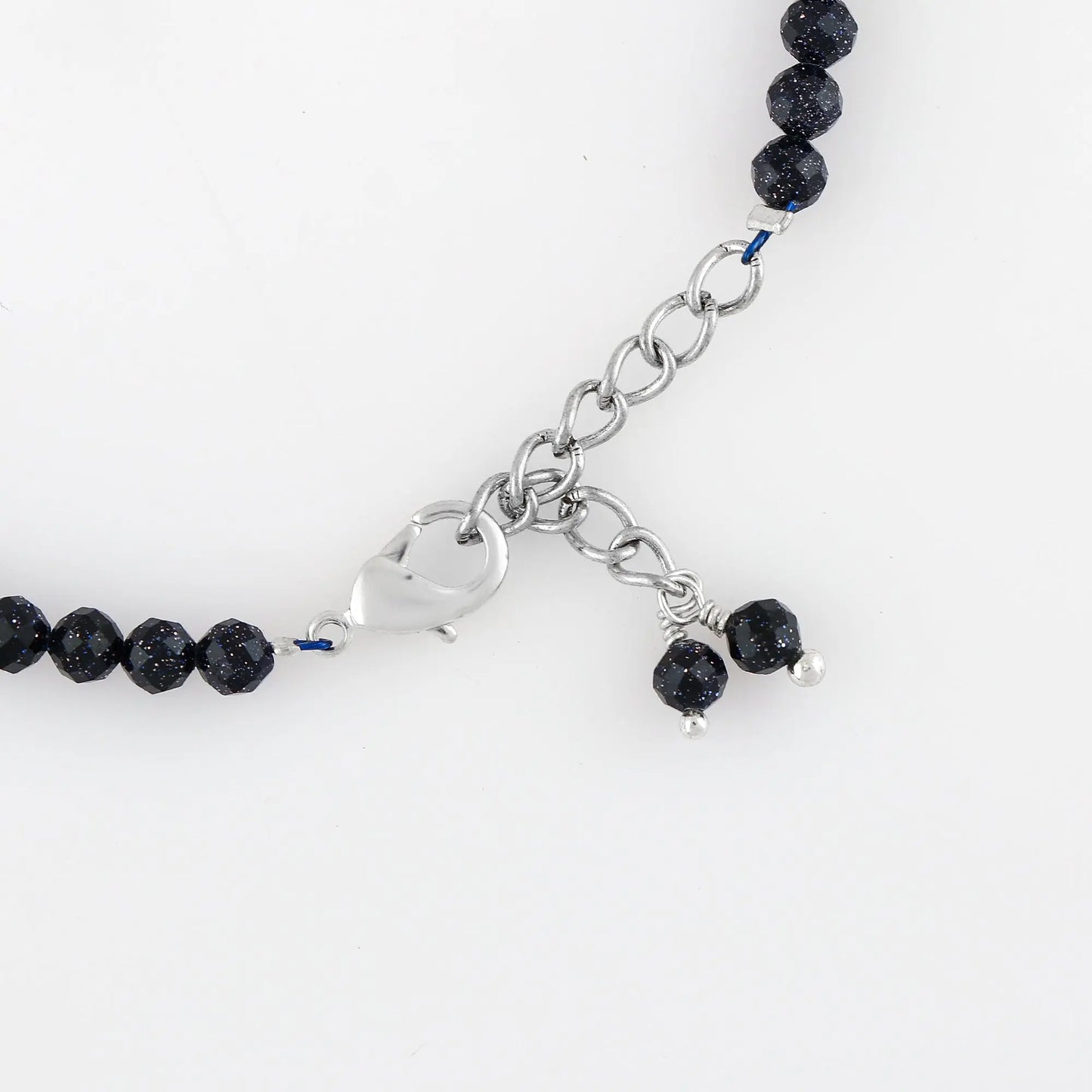 Natural Blue Sunstone Gemstone Micro Round Beads Bracelet, Birthstone Healing Crystal Armonia