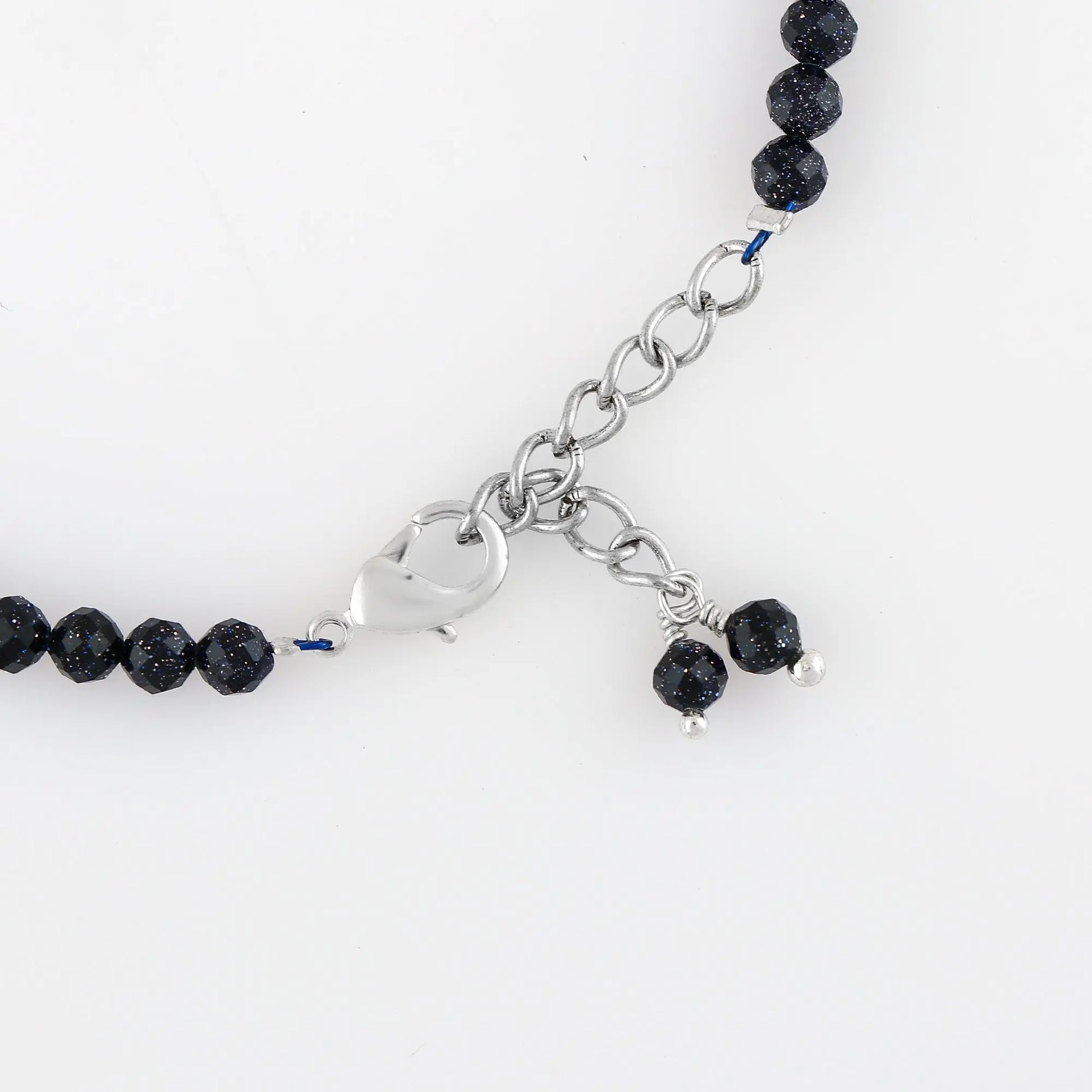 Natural Blue Sunstone Gemstone Micro Round Beads Bracelet, Birthstone Healing Crystal Armonia