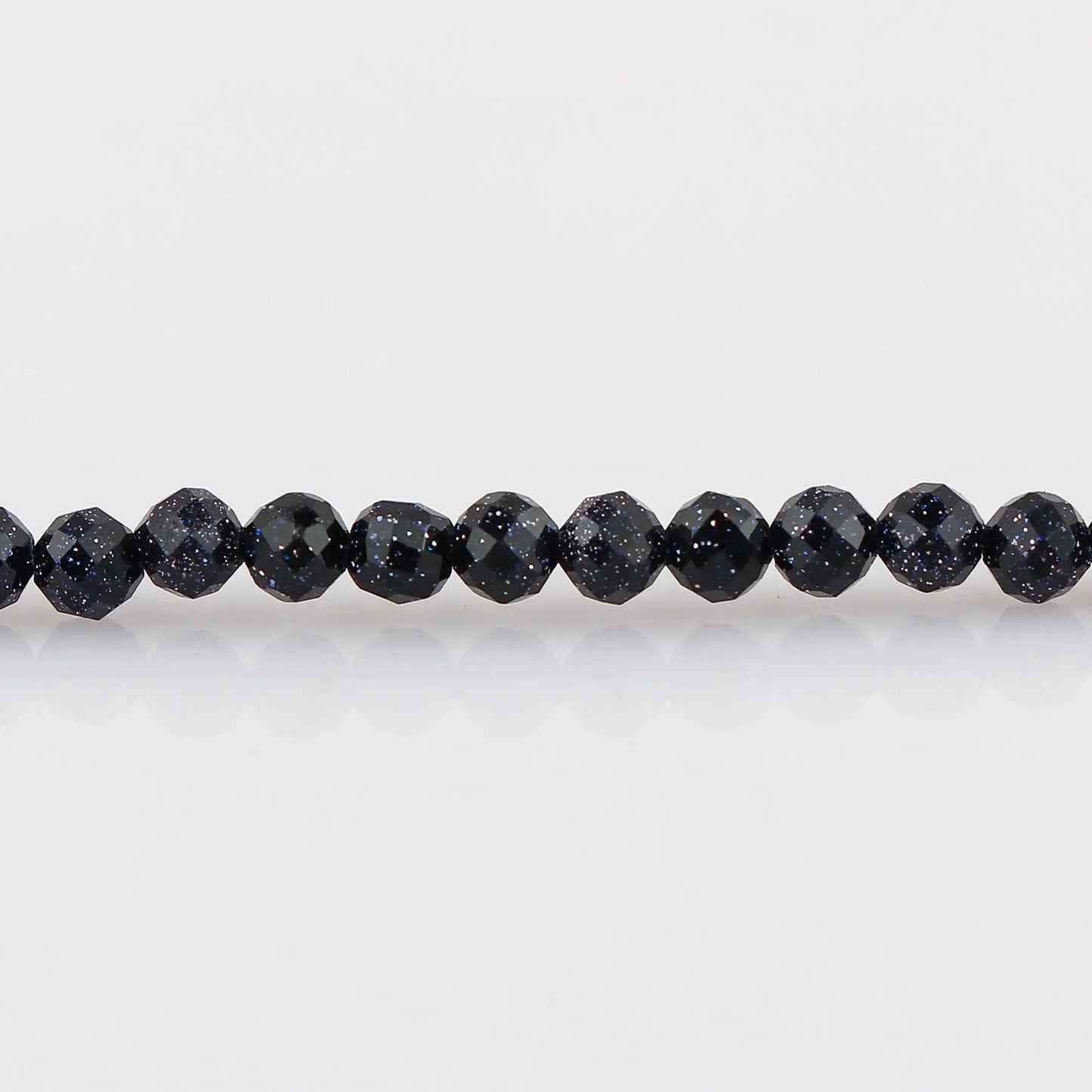 Natural Blue Sunstone Gemstone Micro Round Beads Bracelet, Birthstone Healing Crystal Armonia