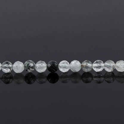 Natural Black Rutile Gemstone Micro Beads Bracelet | Protection & Clarity Jewelry Armonia