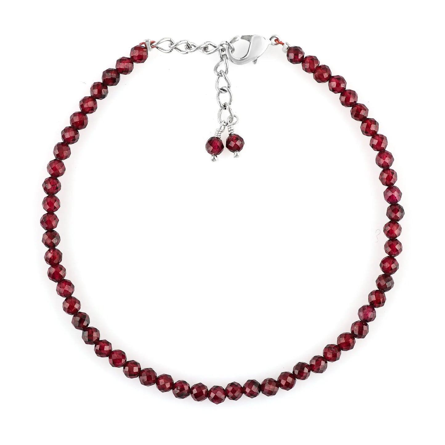 Natural Garnet Gemstone Micro Round Beads Bracelet | Energy & Protection Jewelry Armonia