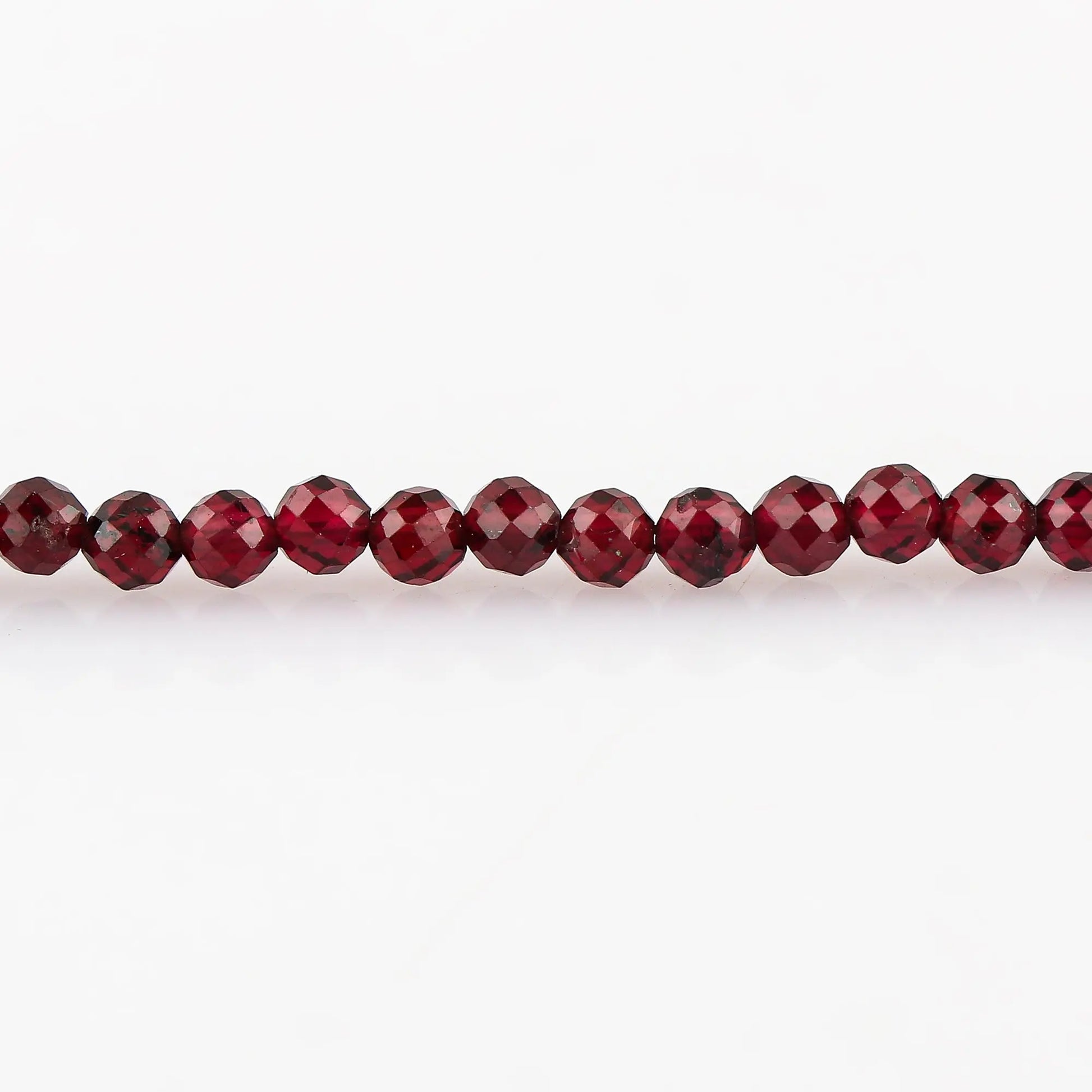 Natural Garnet Gemstone Micro Round Beads Bracelet | Energy & Protection Jewelry Armonia