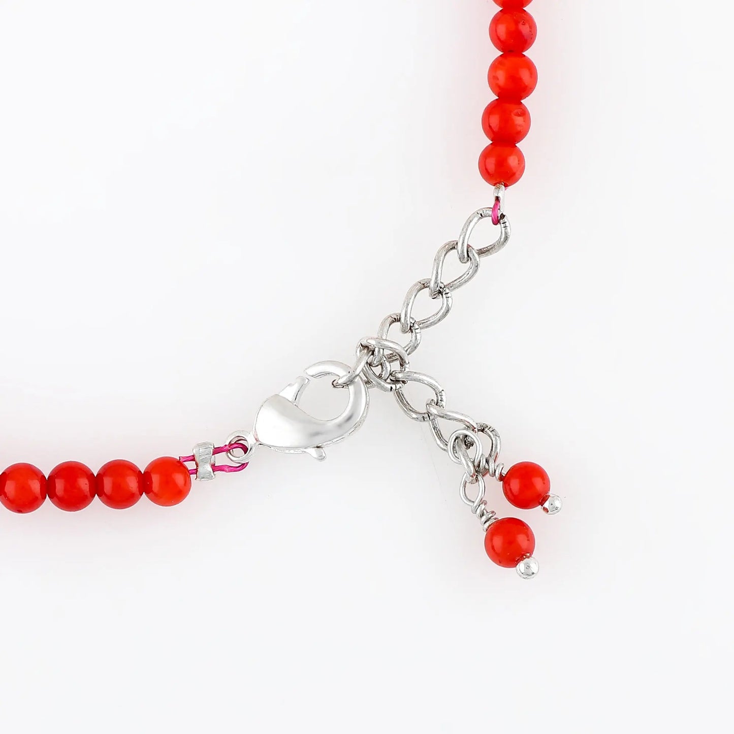Natural Red Coral Gemstone Micro Beads Bracelet, Birthstone Healing Crystal Armonia