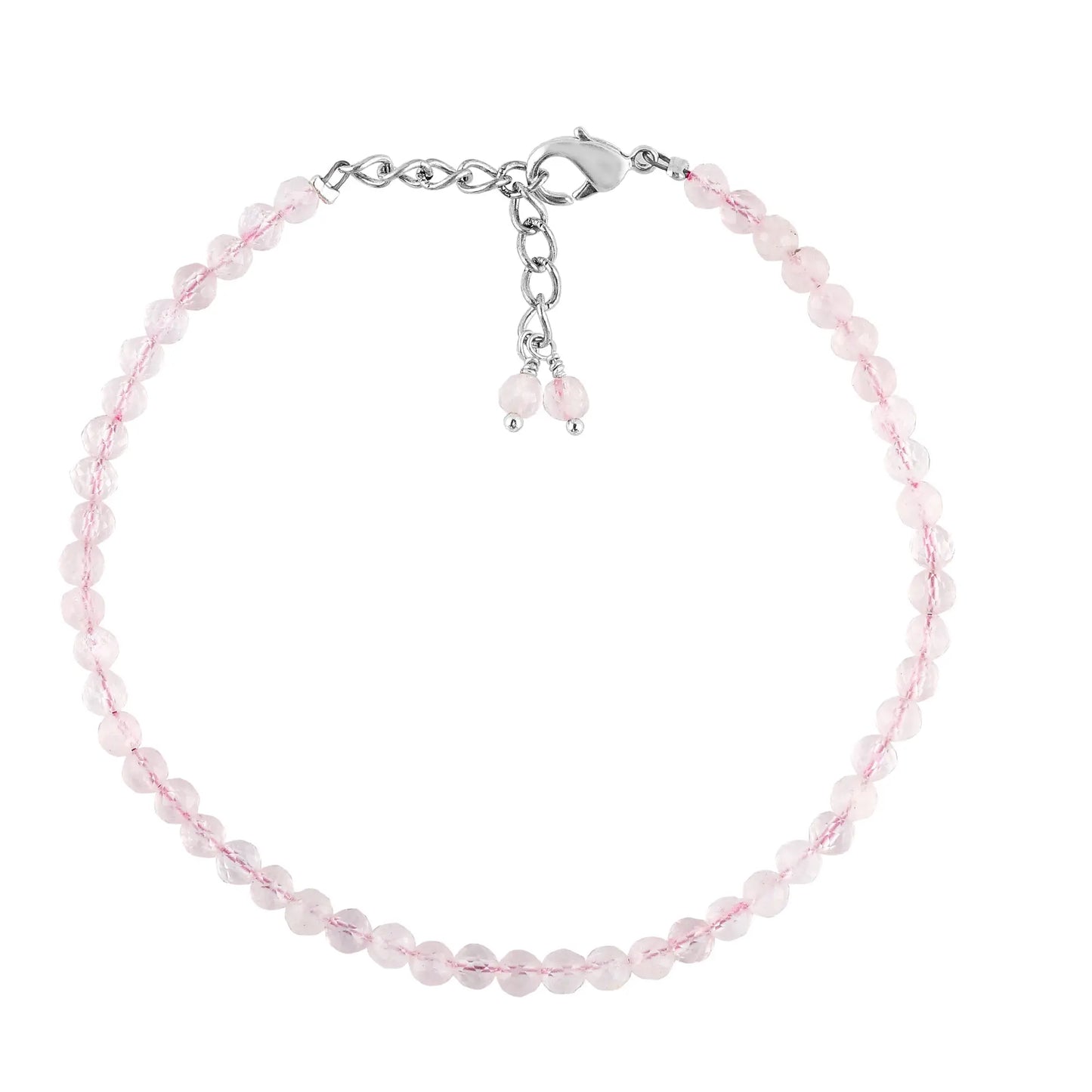 Rose Quartz Healing Bracelet | Natural Micro Round Pink Gemstone Beads Armonia